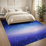 Sparkling Starry Night Blue Area Rug