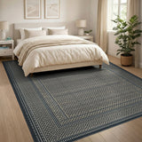 Black White Traditional Persian No. 3 Area Rug