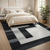 Bold Black White Geometric No. 2 Area Rug