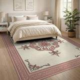 Elegant Pink Medallion Persian Area Rug
