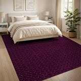 Pink Geometric Modern Vibrant Pink Geometric Modern Area Rug
