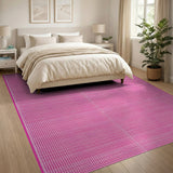 Vibrant Pink Gingham Check Area Rug