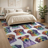 Multi-Color Cartoon Dogs Area Rug