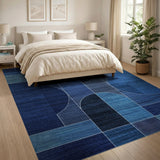 Indigo Arch Geometric Modern Area Rug