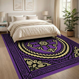 Purple Purple Persian Medallion Area Rug