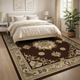 Elegant Gold Medallion Traditional Persian Area Rug