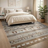 Heritage Tribal Brown Tan Heritage Tribal Geometric Rug
