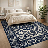 Navy Medallion Navy Blue Persian Medallion Area Rug