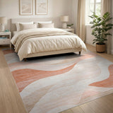 Wavy Beige Abstract No. 3 Area Rug