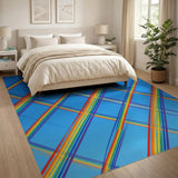 Multi-color and Patterns Rainbow Lattice Geometric Area Rug