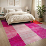 Vibrant Geometric Circles Area Rug