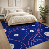 Starry Bubble Cosmic Kids Area Rug