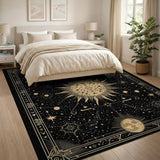 Celestial Gold Sun Moon Area Rug