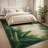 Lush Palm Frond Coastal Area Rug