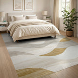 Abstract Area Abstract Wave Beige Neutral Area Rug