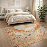 Terracotta Triple Moon Southwestern Area Rug