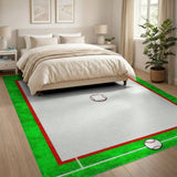 Green Green Baseball Field Area Rug