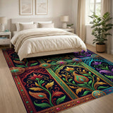Opulent Multi-Color Persian Floral Area Rug