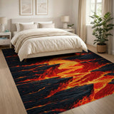 Lava Abyss Cliffs Area Rug