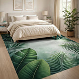 Lush Monstera Palm Leaf Area Rug