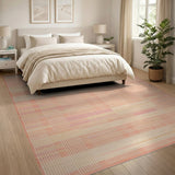 Orange Geometric Grid Area Rug