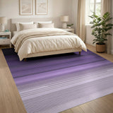 Purple Purple Ombre Gradient Stripe Area Rug