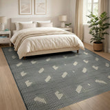 Geometric Modern Modern Grey Geometric Abstract Area Rug