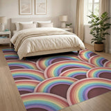 Rainbow Arch Overlap Multi-Color Area Rug