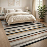 Multi-Color Horizontal Striped Area Rug
