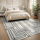 Geometric Line Art Area Rug