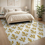 Gold Fleur-de-Lis Elegant Area Rug
