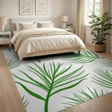 Green Green Palm Frond Area Rug