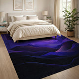 Purple Moonrise Geometric Mountain Rug