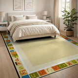 Colorful Alphabet Border Kids Rug