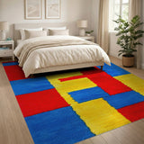 Geometric Modern Vibrant Geometric Color Block Area Rug