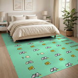 Playful Cartoon Duck Silence Area Rug