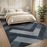 Geometric Modern Grey Modern Grey Zigzag Geometric Area Rug