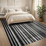 Stripe Black and White Bold Black White Vertical Stripe Rug