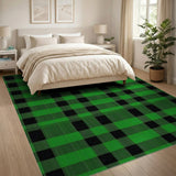 Green Black Buffalo Plaid Area Rug