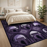 Purple Ornate Moorish Arch Tower Rug