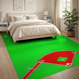 Retro Baseball Field Area Rug