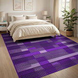 Purple Geometric Modern Purple Area Rug
