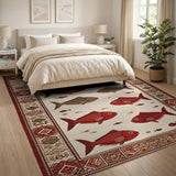 Red Fish Heritage Tribal Area Rug