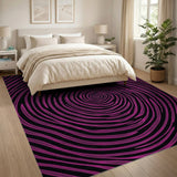 Pink Hypnotic Swirl Area Rug