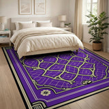 Purple Purple Ornate Persian Area Rug