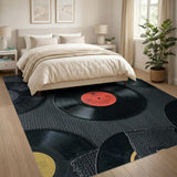 Multi-color and Patterns Retro Vinyl Records Area Rug