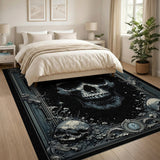Gothic Skull Baroque Frame Area Rug