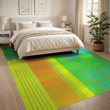 Vibrant Multi-Color Grid Plaid Area Rug
