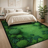 Lush Mossy Forest Clearing Area Rug