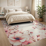 Blush Pink Sakura Blossom Area Rug